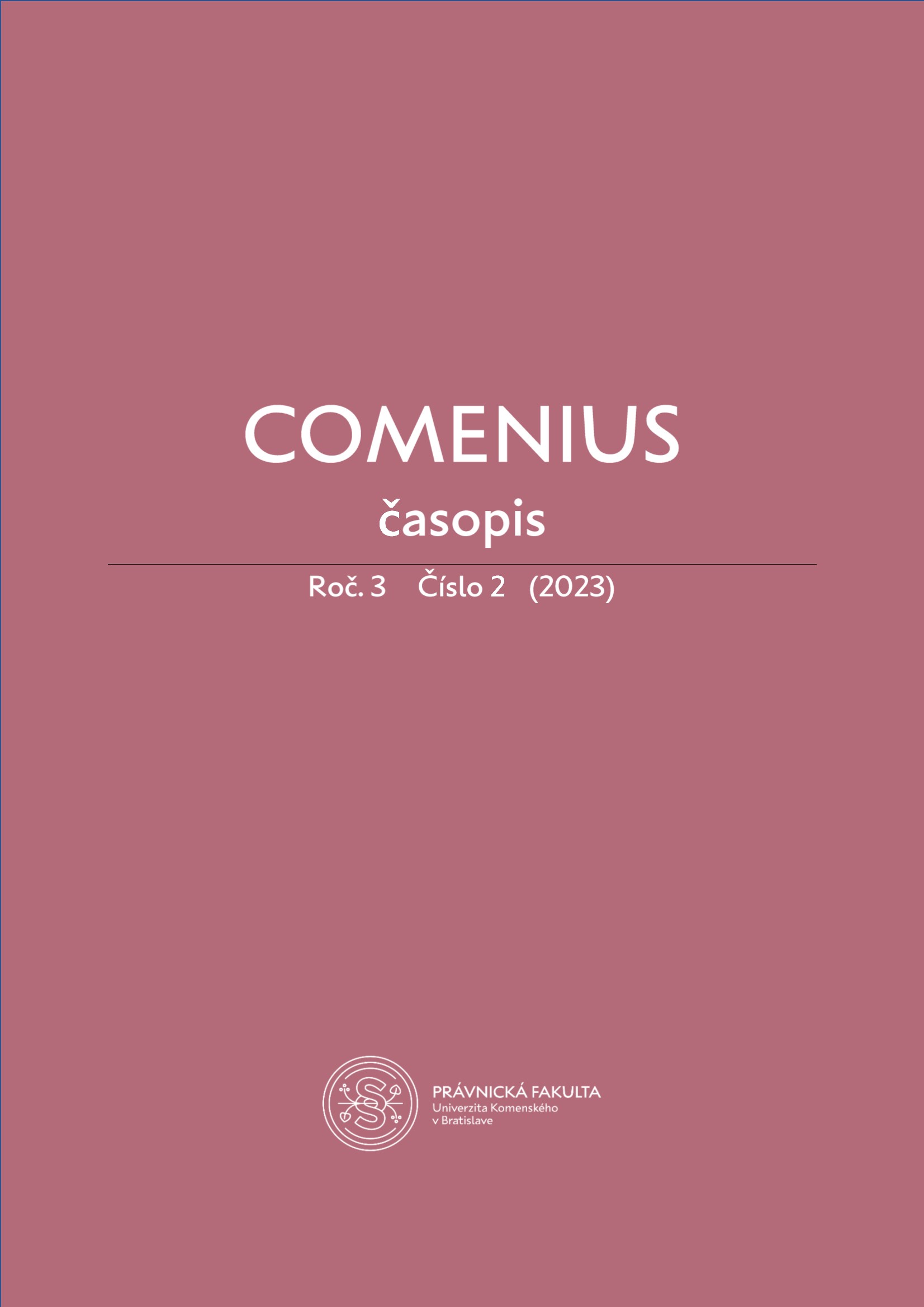 					Náhľad Diel 3 Číslo 2 (2023): Comenius časopis
				